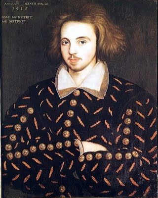 Christopher Marlow, possibly a spy for Elizabeth I, from Wikipedia, Kate Tattersall Adventures.