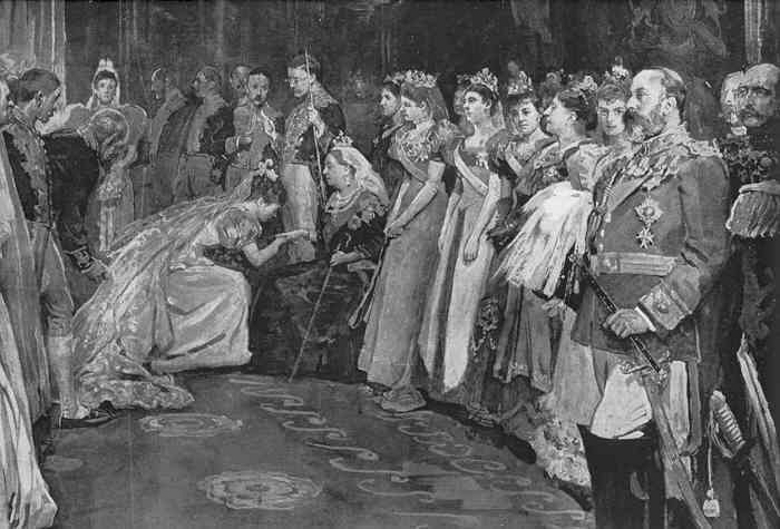 Late Victorian fashion, court presentation, coming out in 1893.