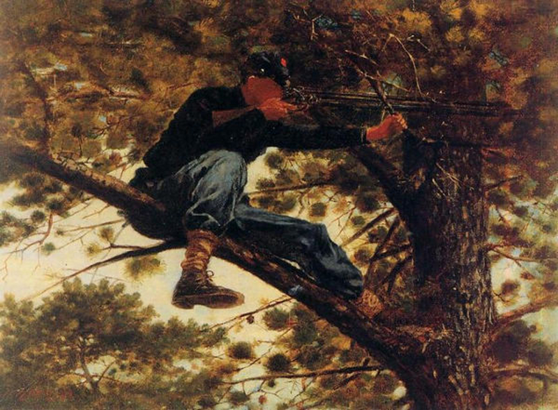 Sharpshooter, 1863, by Winslow Homer (February 24, 1836 – September 29, 1910).