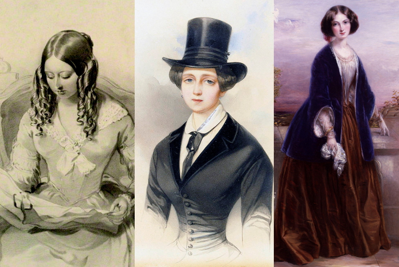 Queen Victoria 1843, Dutchess Catherine Mikhailovna 1847, and Effie Gray 1851