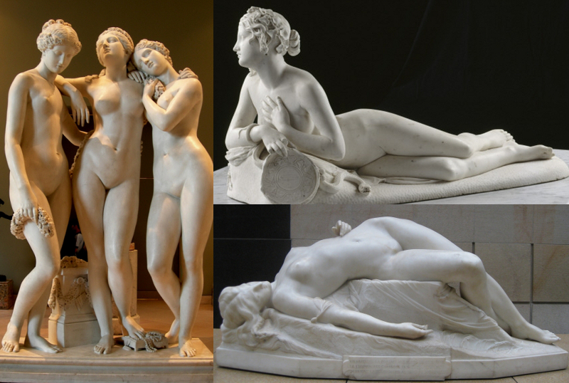 sculpture 1820s to 1870s feminine ideal