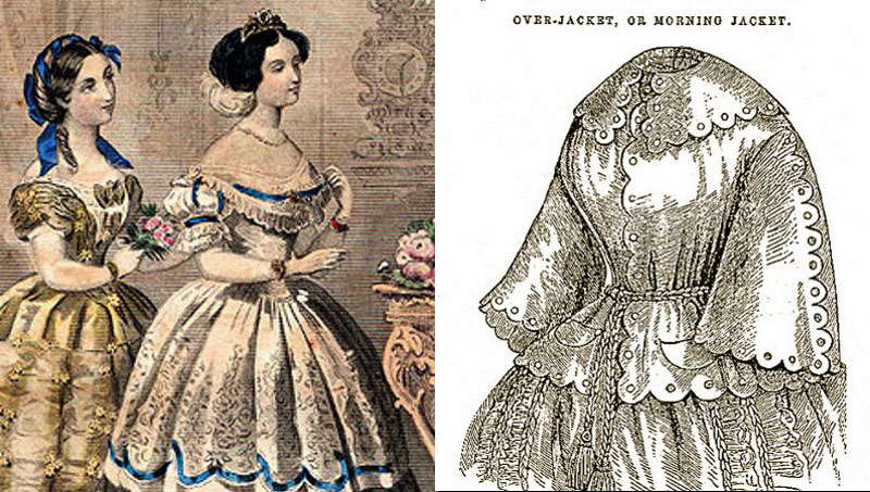 bertha 1855 & bell sleeves 1857