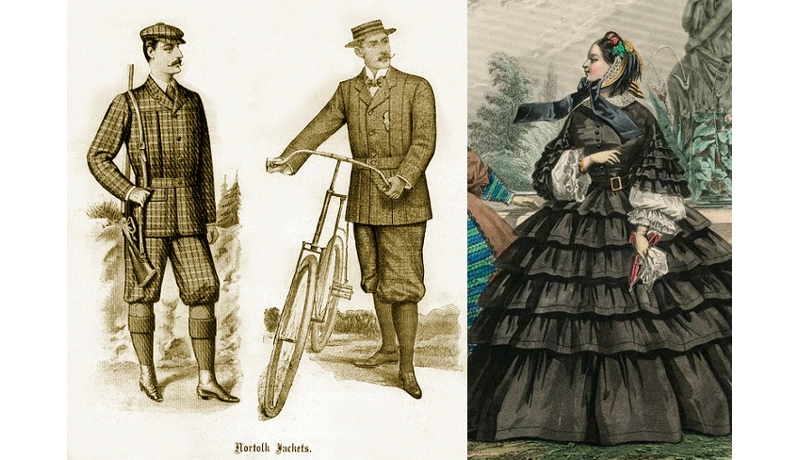 norfolk jackets 1898, pagoda sleeves 1858