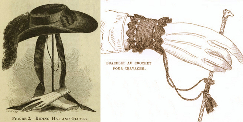 Ladies' riding accessories 1855.