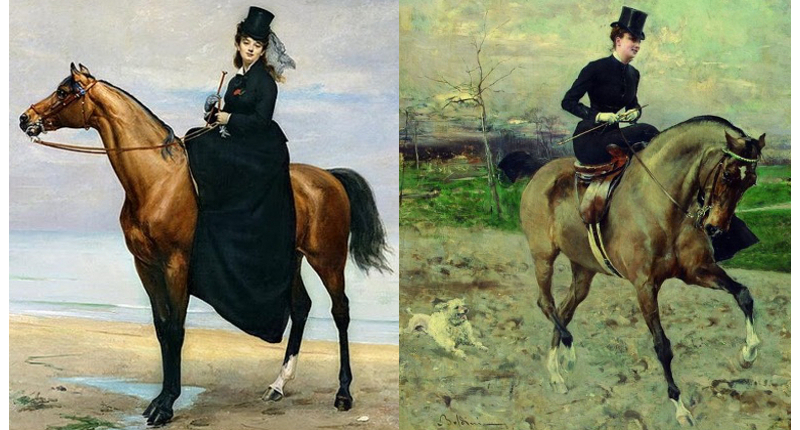 Formal riding habits 1873, 1880.