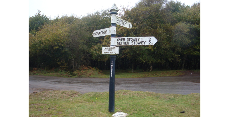The crossroads at Dead Woman's Ditch as they appear today.
