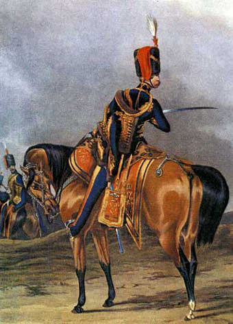 10th Hussars, officer, circa 1844.