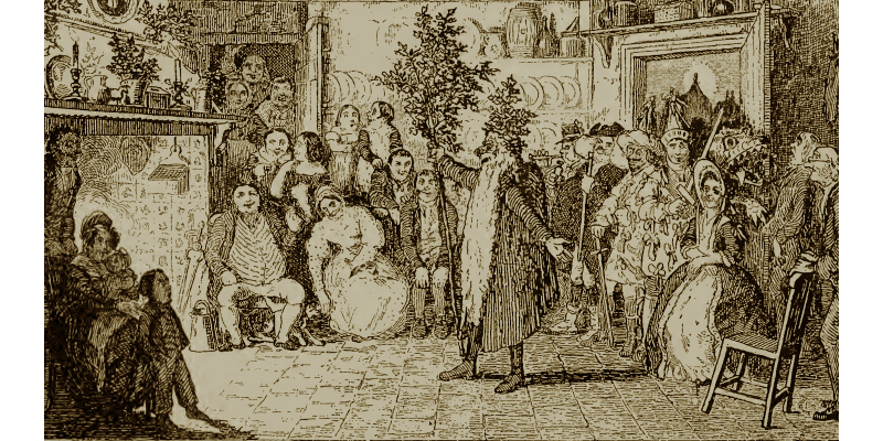 A folk tradition, mummers performing at holidays was always a delight and popular throughout the Victorian era.