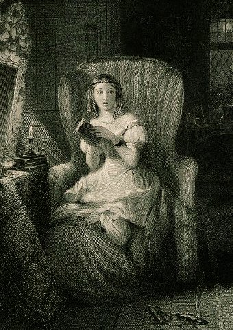 The Ghost Story RW Buss 1804-75 engraving by R. Graves 1798-1873